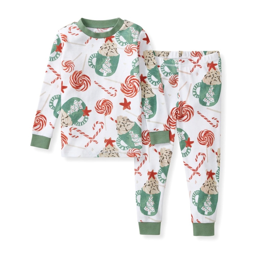 Burt’s Bees Baby Peppermint Mocha Organic Cotton Pajama Set 2-Piece EUC - Picture 9 of 10